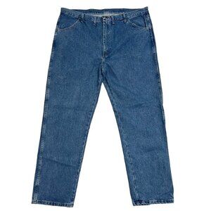 NWT Rustler Men's Extra Rugged Blue Denim Jeans Regular Fit Straight Leg 44 x 32
